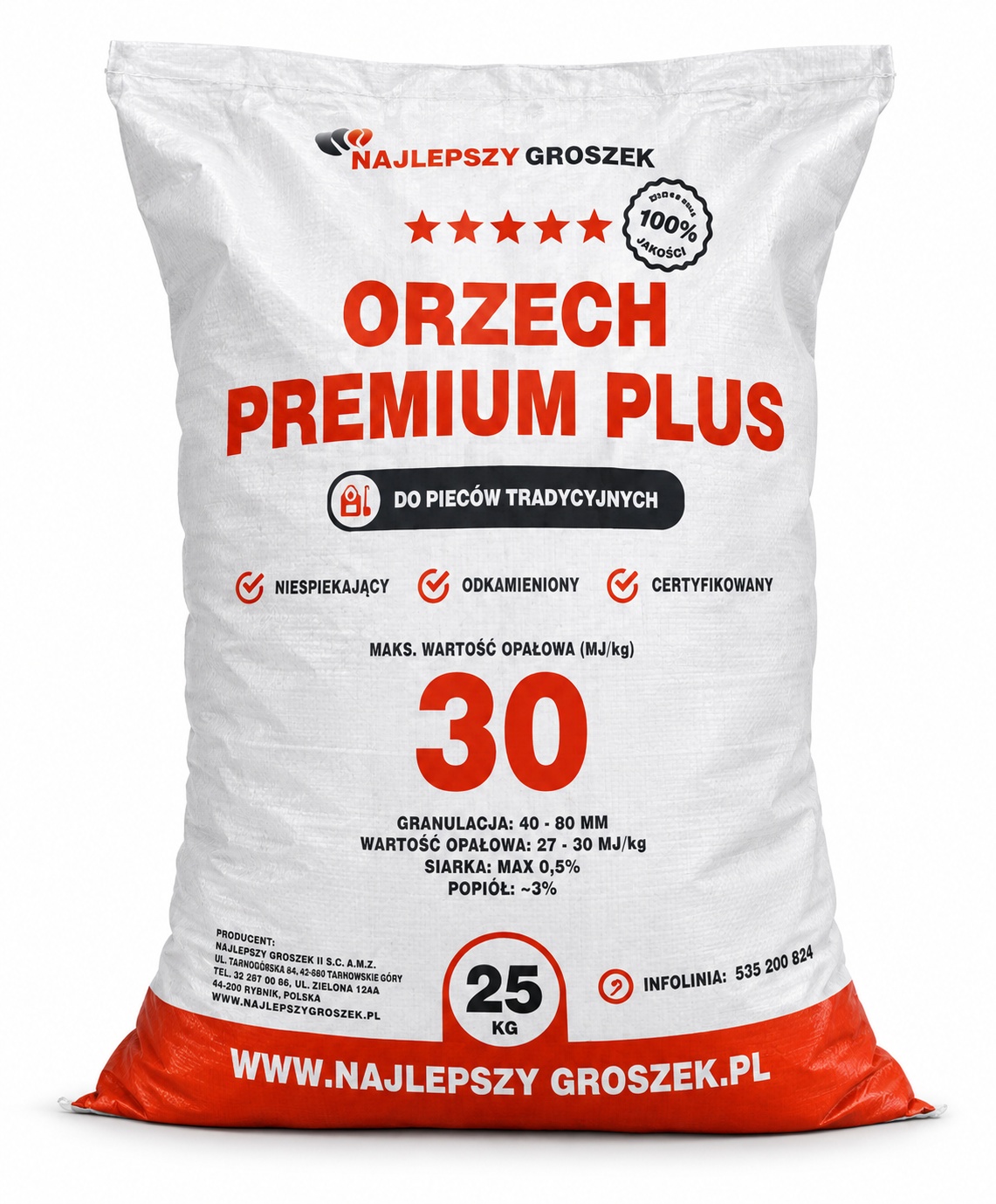 ORZECH 25 KG PREMIUM PLUS